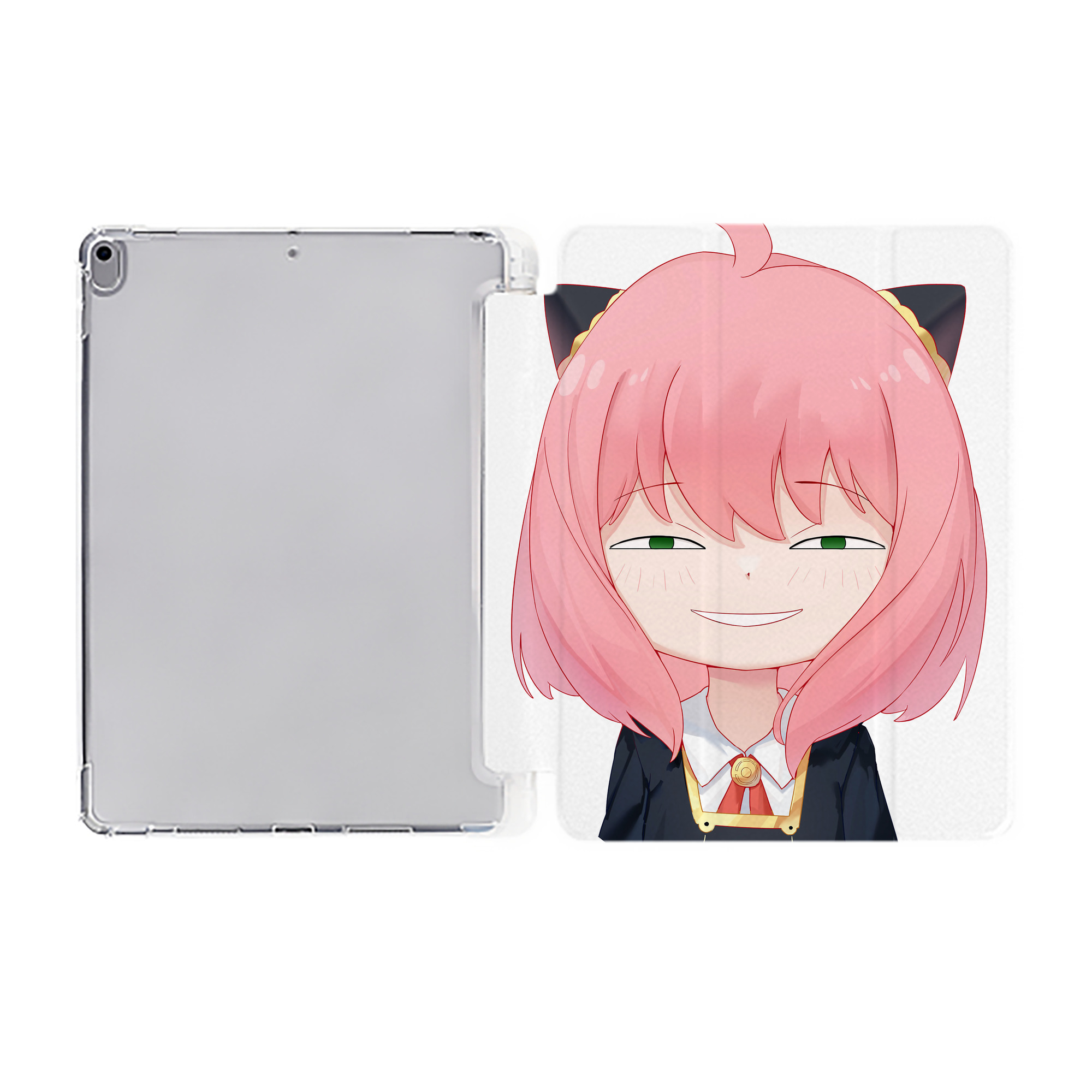 （画像用） SPY×FAMILY间谍家家酒 IPad ケース ペン収納付き 三つ折りスタンド PUレザー×シリコン 対応機種9.5/10.5/10.9インチ